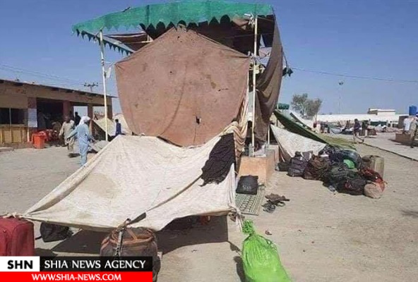 وضعیت اسفناک زائرین اربعین در مرز پاکستان + تصاویر
