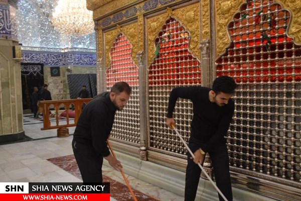حرم مطهر حضرت عباس (ع) غبارروبی شد+ تصویر