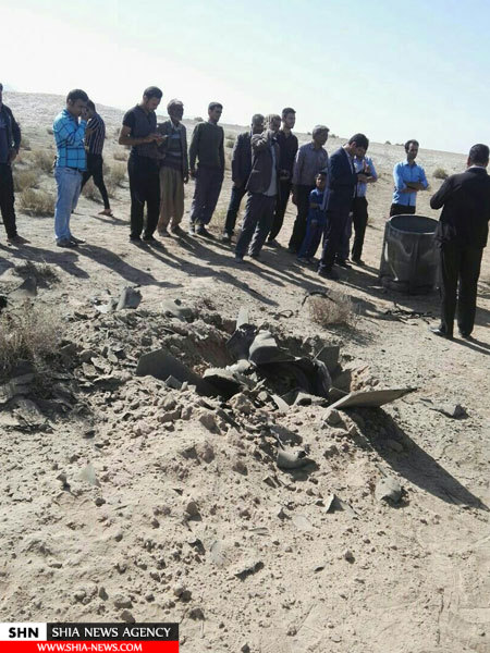 سقوط دو شیء ناشناس در کویر بجستان+ تصاویر