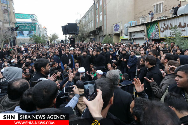 دسته عزاداری آیت الله وحید خراسانی در روز شهادت امام حسن عسکری(ع)