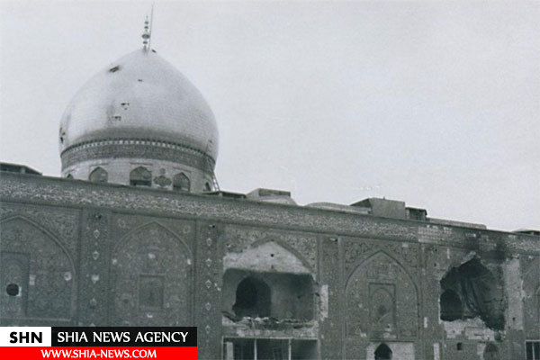 تصویری از آثار تخریبی صدامیان در حمله به حرم امام حسین (ع) تصویری از آثار تخریبی صدامیان در حمله به حرم امام حسین (ع)