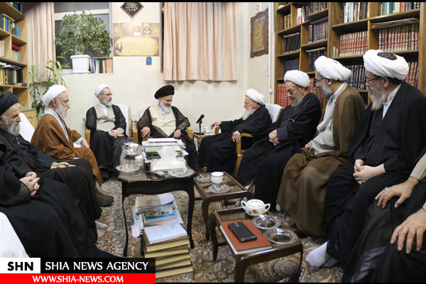 دیدار اعضای شورای عالی حوزه های علمیه با آیت الله صافی گلپایگانی
