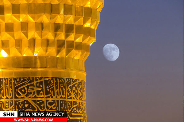 تصاویر زیبا از گنبد حرم امام حسین (ع) در شب مهتابی