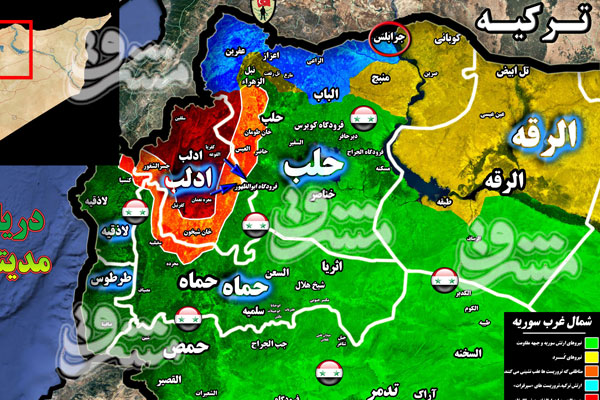 درگیری و ترور میان گروه های تروریستی در شمال سوریه+ نقشه میدانی
