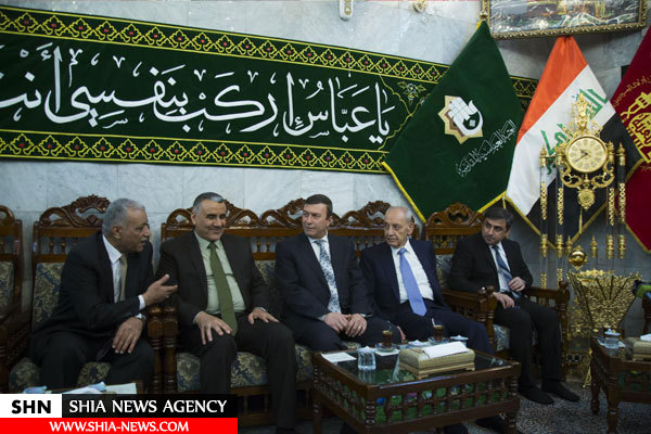 رئیس مجلس نمایندگان لبنان به زیارت حرم حضرت عباس مشرف شد