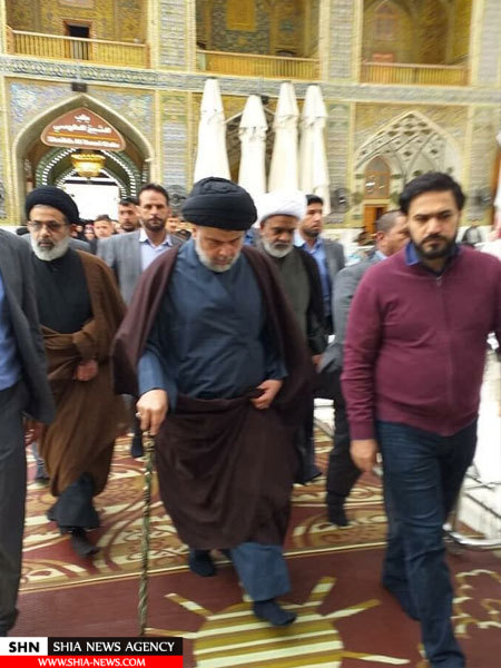 مقتدی صدر در انظار عمومی ظاهر شد مقتدی صدر در انظار عمومی ظاهر شد