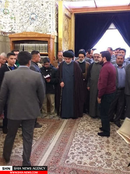 مقتدی صدر در انظار عمومی ظاهر شد مقتدی صدر در انظار عمومی ظاهر شد