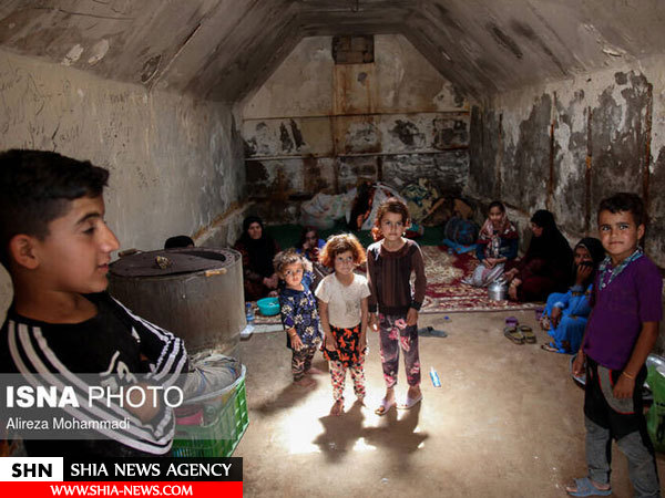 تصاویر پناهگاه سیل زدگان در تپه‌های حمیدیه