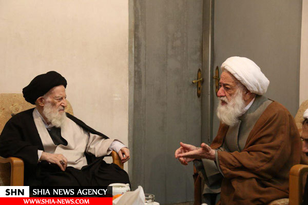 دیدار آیت الله جناتی با آیت الله شبیری زنجانی دیدار آیت الله جناتی با آیت الله شبیری زنجانی