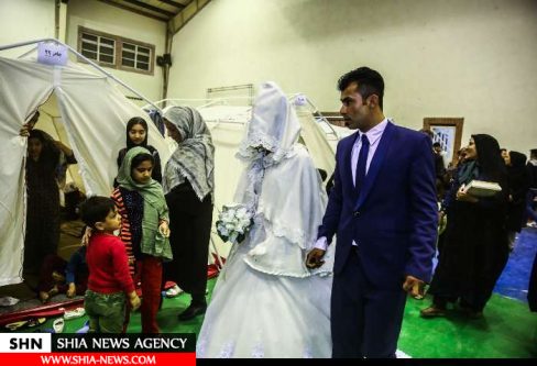 تصاویر عروسی در کمپ سیل زدگان