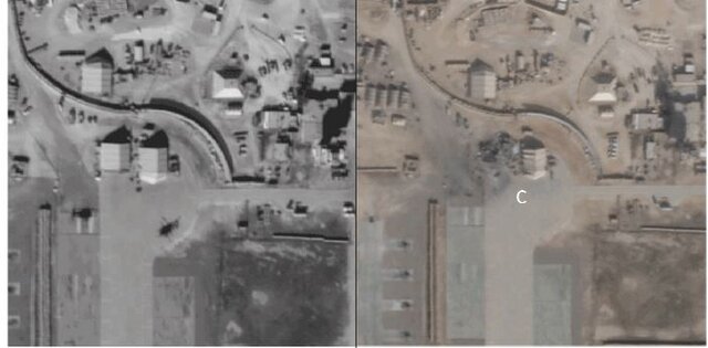 انتشار تصاویر ماهواره‌ای از حمله موشکی به پایگاه عین‌الاسد