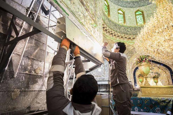 آخرین اقدامات برای ترفیع گنبد حرم امام حسین (علیه السلام) آخرین اقدامات برای ترفیع گنبد حرم امام حسین (علیه السلام)