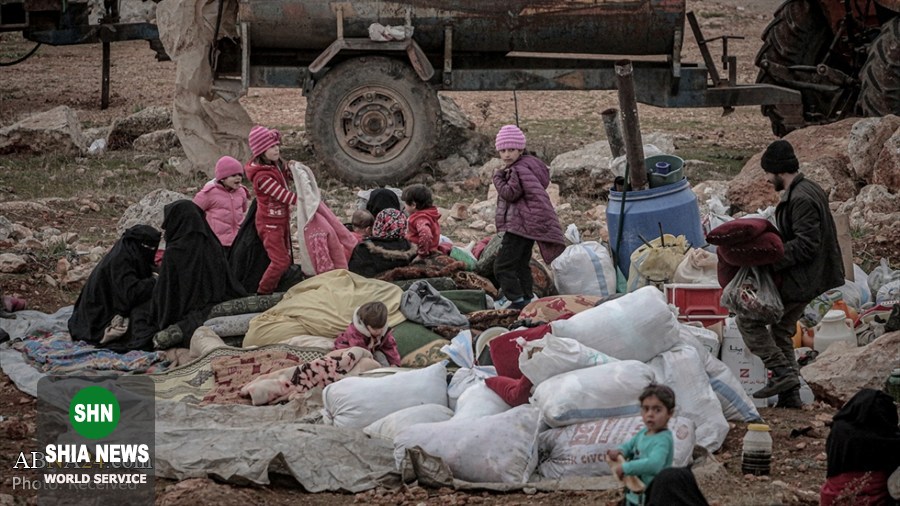 وضعیت هزاران آواره سوری در سوز سرمای زمستان در اطراف ادلب