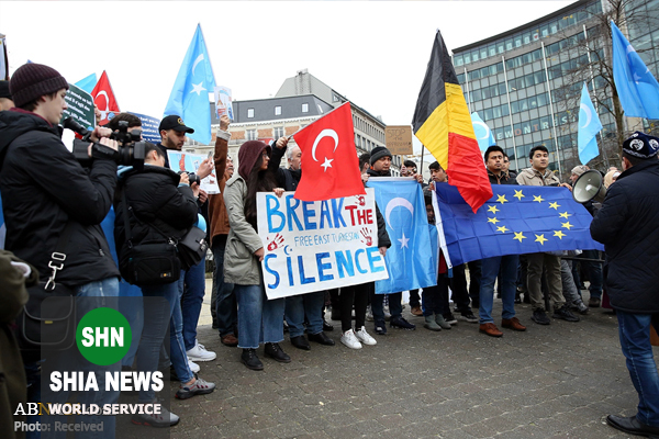 تظاهرات همبستگی با اویغورها در بروکسل