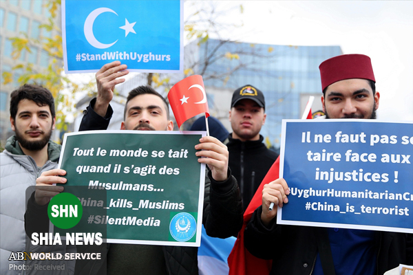 تظاهرات همبستگی با اویغورها در بروکسل