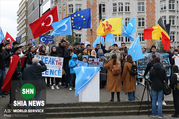 تظاهرات همبستگی با اویغورها در بروکسل