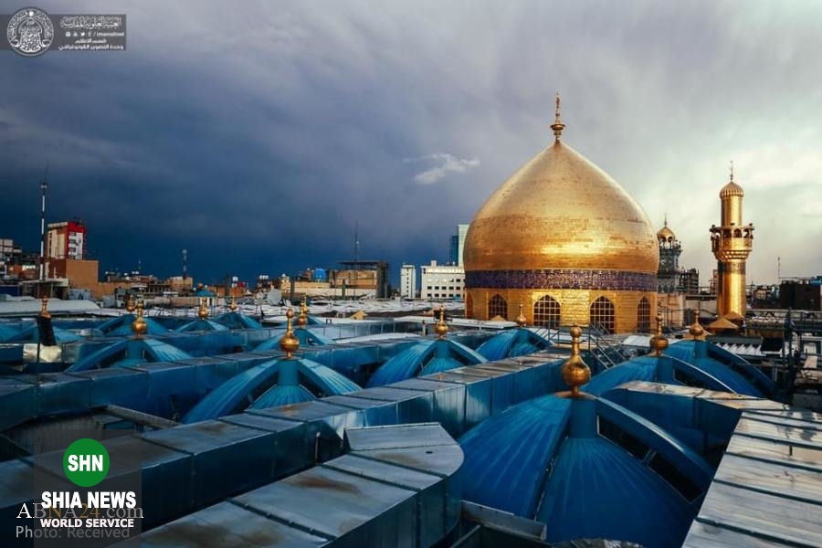 حرم امیرالمومنین علیه السلام بعد از نزول باران الهی