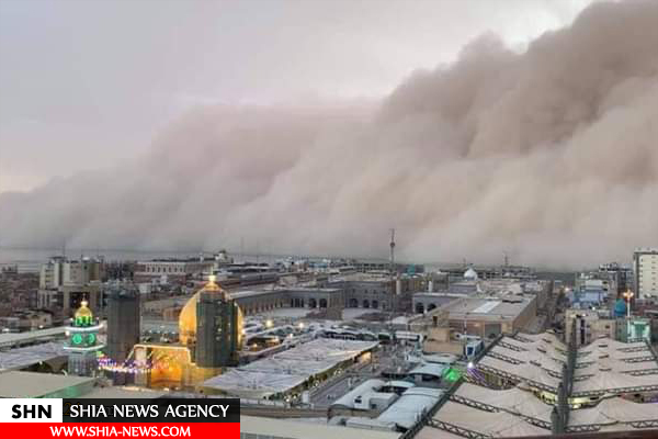 تصاویر طوفان خاک در کربلا