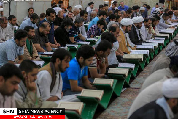 تصاویر مراسم جزخوانی قرآن کریم در حرم علوی