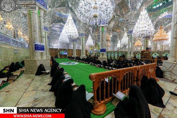 تصاویر مراسم جزخوانی قرآن کریم در حرم علوی