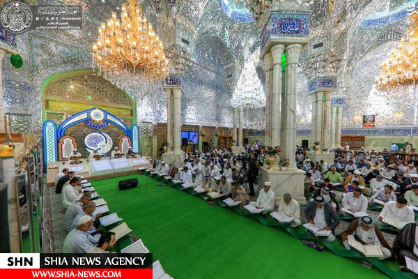 تصاویر مراسم جزخوانی قرآن کریم در حرم علوی