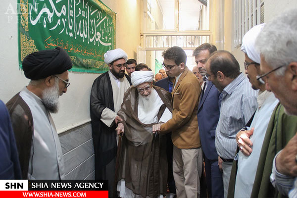 گزارش تصویری/ جشن نیمه شعبان در دفتر آیت‌الله صافی گلپایگانی