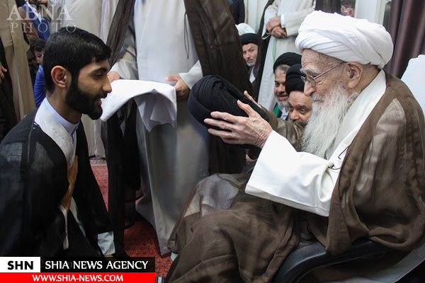 گزارش تصویری/ جشن نیمه شعبان در دفتر آیت‌الله صافی گلپایگانی