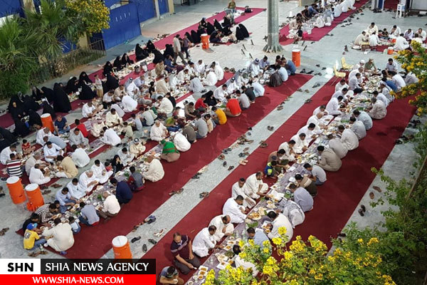 تصاویر سفره افطاری آستان مقدس عباسی برای زائران روزه دار