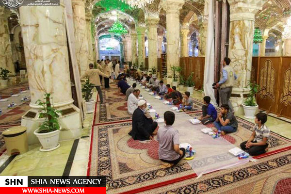 تصاویر افطاری در حرم مطهر علوی