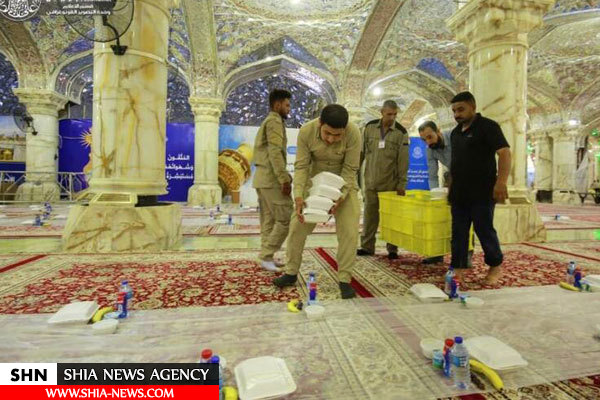 تصاویر افطاری در حرم مطهر علوی