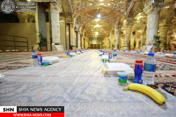 تصاویر افطاری در حرم مطهر علوی