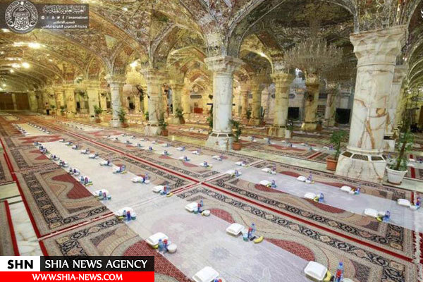 تصاویر افطاری در حرم مطهر علوی