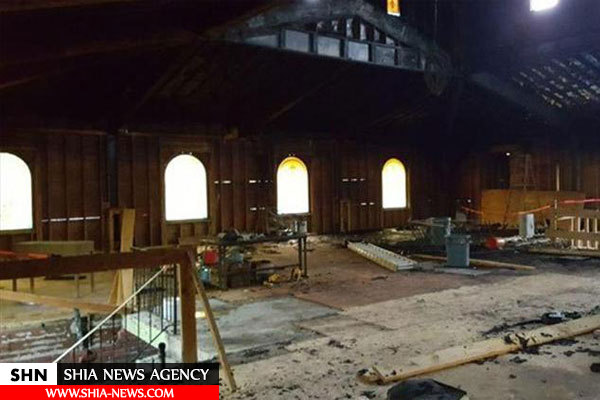 آخرین وضعیت مسجد سوخته نیوهیون در آمریکا