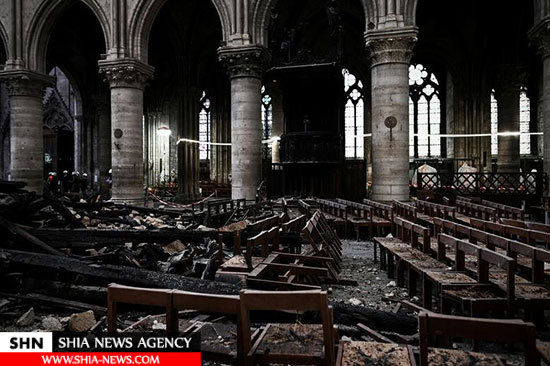 تصاویری وحشتناک از کلیسای نوتردام یک ماه پس از آتش سوزی