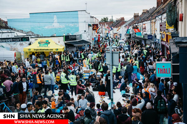 تصاویر گاردین از افطاری مسلمانان به ۶ هزار شهروند شهر بریستول