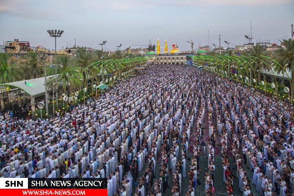 حضور میلیونی زائران در نماز باشکوه عید فطر کربلا