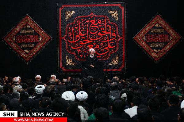 تصاویر/ دسته عزاداری شهادت امام علی(ع) با حضور آیت الله وحید خراسانی