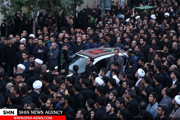تصاویر/ دسته عزاداری شهادت امام علی(ع) با حضور آیت الله وحید خراسانی
