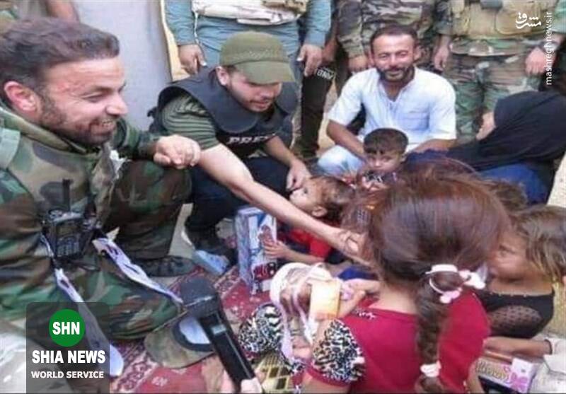 ابتکار حشدالشعبی برای شاد کردن کودکان