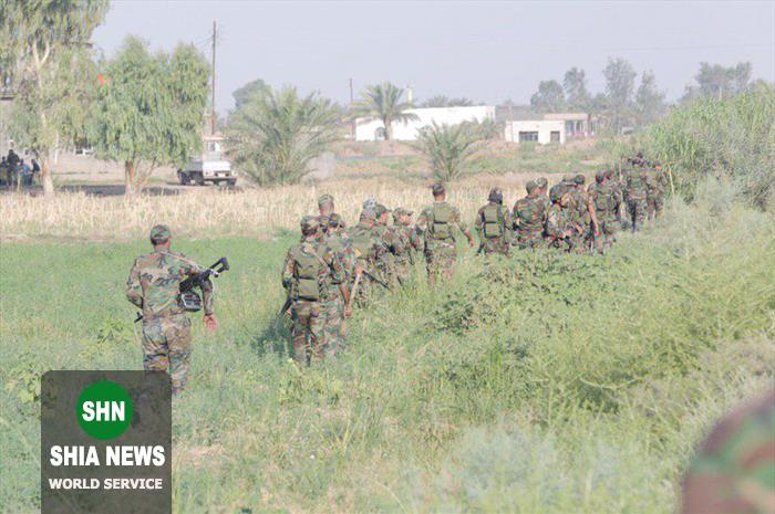 رزمندگان حشد عراق در حال پاکسازی بقایای داعش