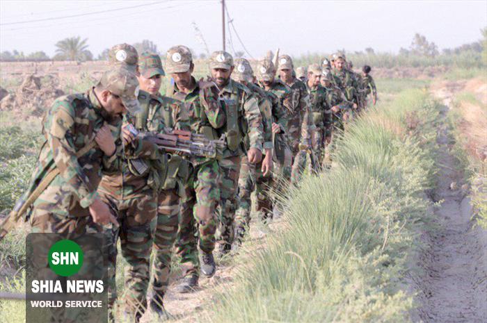 رزمندگان حشد عراق در حال پاکسازی بقایای داعش