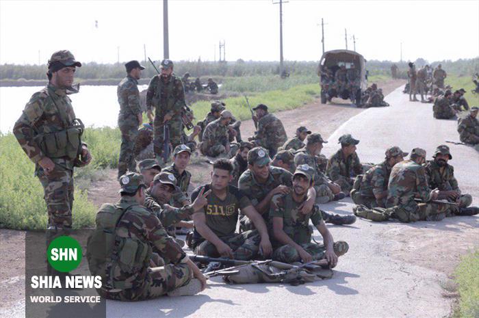 رزمندگان حشد عراق در حال پاکسازی بقایای داعش