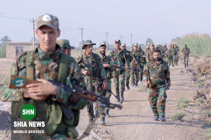 رزمندگان حشد عراق در حال پاکسازی بقایای داعش