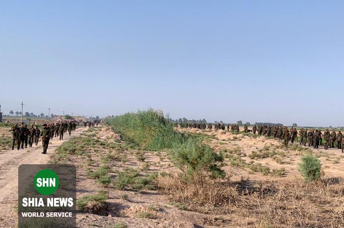 رزمندگان حشد عراق در حال پاکسازی بقایای داعش