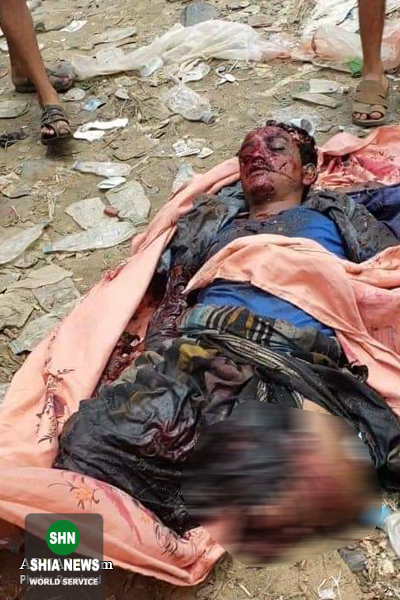 تصاویر دلخراش از حمله خونین جنگنده‌های سعودی به بازاری در صعده