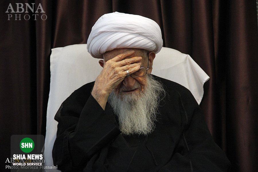 مراسم عزاداری شهادت حضرت جواد الائمه(ع) در دفتر آیت&zwnj;الله صافی گلپایگانی