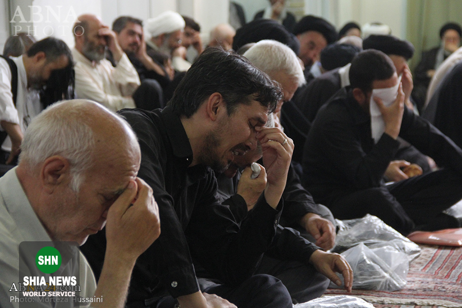 مراسم عزاداری شهادت حضرت جواد الائمه(ع) در دفتر آیت&zwnj;الله صافی گلپایگانی