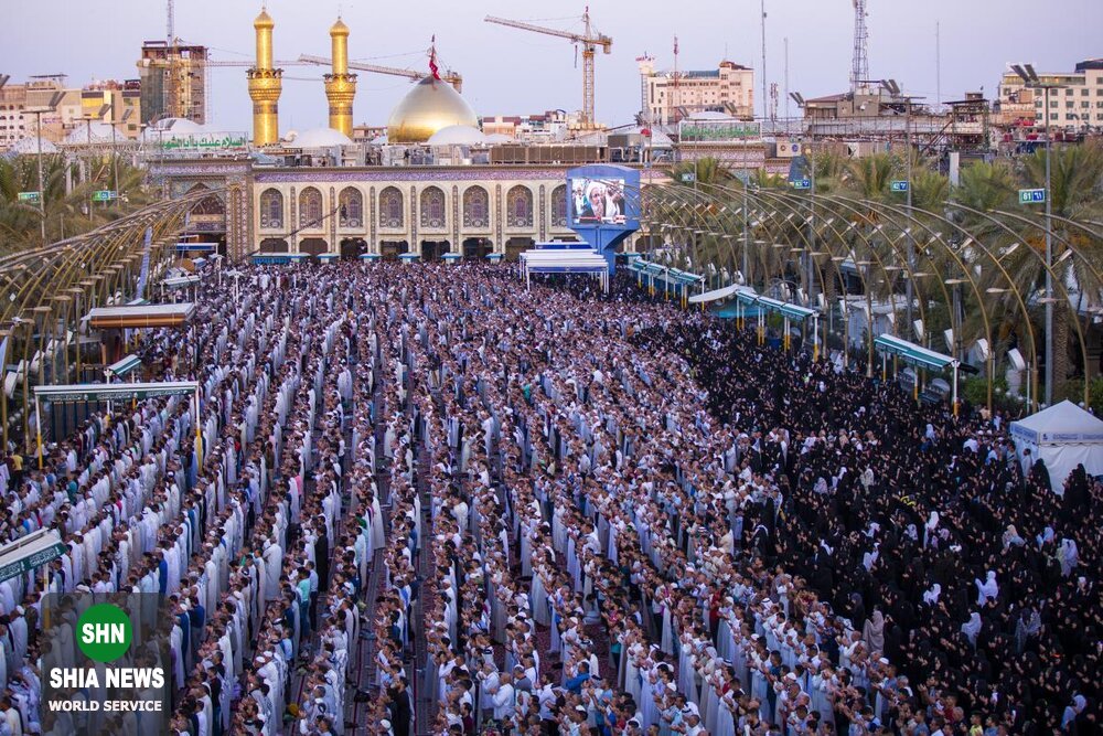 حضور میلیونی زائران در نماز عید قربان کربلا
