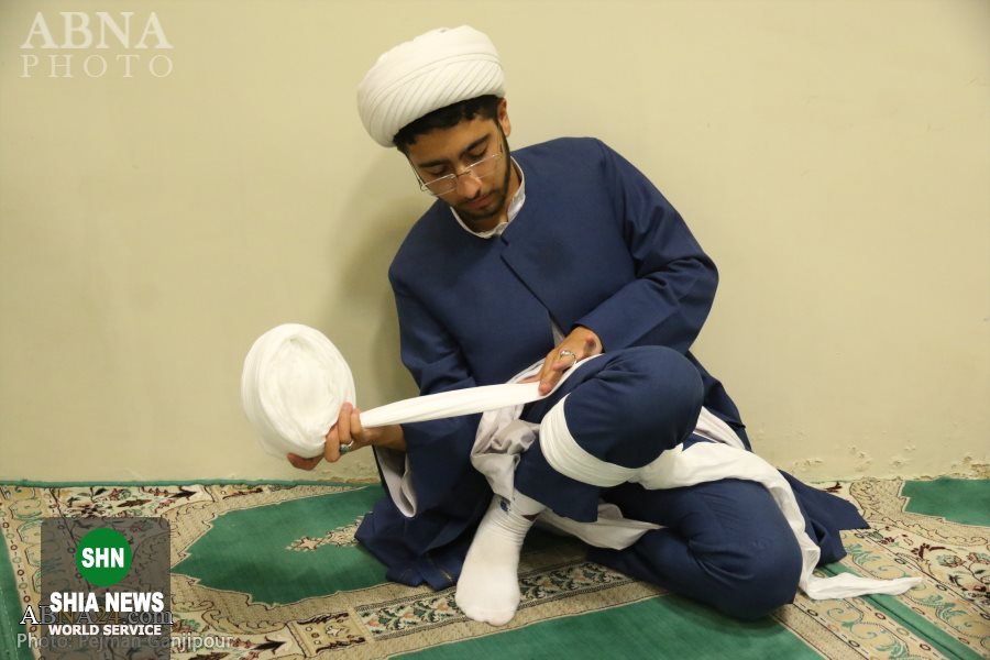 آیین عمامه گذاری طلبه های حوزه اصفهان به مناسبت عید سعید غدیر