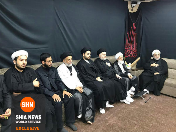 دیدار نماینده آیت الله سیستانی با آیت الله شیخ عیسی قاسم در مراسم عزاداری بحرینی های مقیم قم دیدار نماینده آیت الله سیستانی با آیت الله شیخ عیسی قاسم در مراسم عزاداری بحرینی های مقیم قم